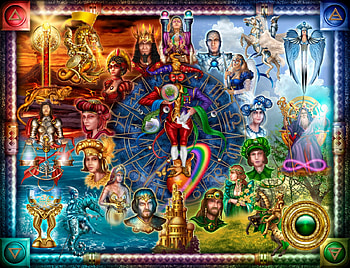 Tarot Card Reading, monument, faces, digital, sword HD wallpaper