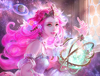 Fantasy girl, blue, frumusete, pink, fantasy, luminos, girl HD wallpaper