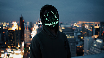 Mask Guy Neon , neon, mask, graphy HD wallpaper