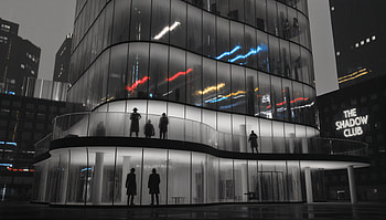 Neon Shadows — Urban Nightscape, Architecture, Silhouette HD wallpaper