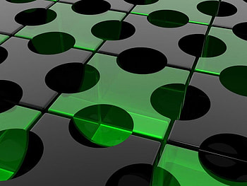 Green & Black Plastic, cgi, abstract, 3d, art HD wallpaper