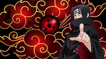 Red Eyes Itachi Uchiha Naruto Naruto HD wallpaper