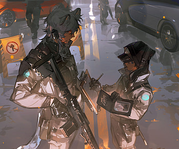 Thorns & SilverAsh, SilverAsh (Arknights), Thorns (Arknights), video game, Arknights HD wallpaper