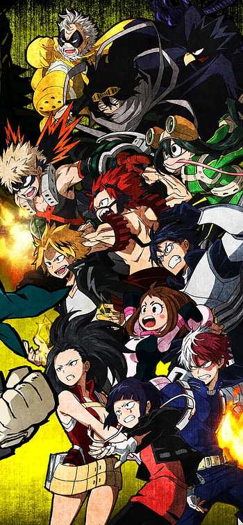My Hero One's Justice, Kyōka Jirō, Shoto Todoroki, Momo Yaoyorozu, Ochaco Uraraka, Tsuyu Asui, Tenya Iida, Eijiro Kirishima, Denki Kaminari, Katsuki Bakugou, Shouta Aizawa, Izuku Midoriya, Anime, My Hero Academia HD phone wallpaper