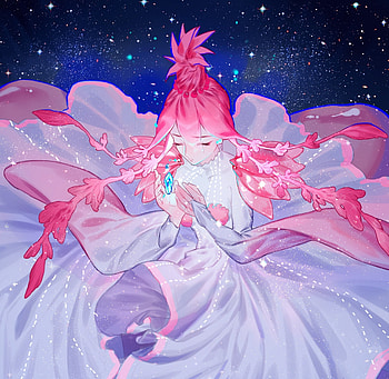 Pink hair, anime girl, Houseki no Kuni HD wallpaper