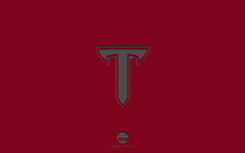 Troy Trojans, burgundy background, American football team, Troy Trojans emblem, NCAA, Alabama, USA, American football, Troy Trojans logo HD wallpaper