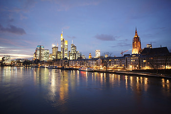 Frankfurt, Night Skylines HD wallpaper