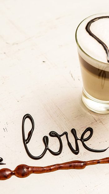 L Love You, Coffee, Love HD phone wallpaper