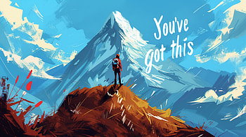 Motivational Mountain Climber - You've Got This Inspiration, motivational, inspirational, You've Got This HD wallpaper