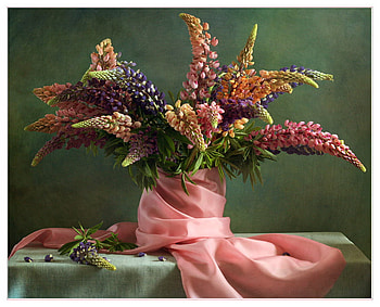 still life, color, graphy, vase, beautiful, nice, pink, flower, cool, harmony, flowers bouquet HD wallpaper