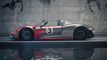 Porsche Spyder 918 Art, porsche, porsche-spyder, cars, artwork, artist, digital-art, artstation HD wallpaper