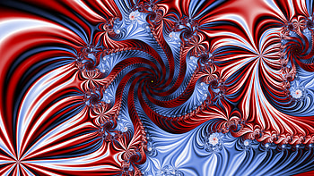 Fractal Art for your - Trippy, blue, white, red, psychedelic, trippy, Abstract, fractal, abstract blue HD wallpaper