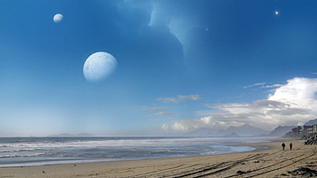 SPACEY BEACH, spacey, beach HD wallpaper