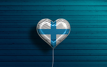 I Love Marseille, , realistic balloons, blue wooden background, Day of Marseille, french cities, flag of Marseille, France, balloon with flag, Marseille flag, Marseille HD wallpaper