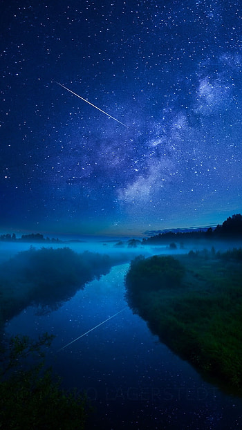 Night Sky, Blue Night Sky HD phone wallpaper