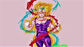 Super Saiyan, vegata, art, dragon ball, minimal HD wallpaper