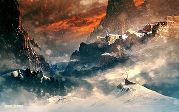 Hobbit Mountains, nature, mountains HD wallpaper