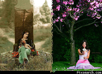 2, season, girls, love, flower HD wallpaper