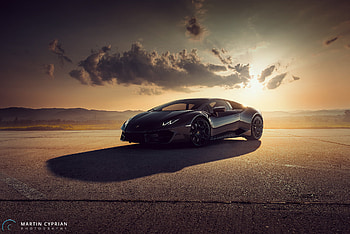 Black Lamborghini Huracan hoot, lamborghini-huracan, lamborghini, 2018-cars, cars, behance HD wallpaper