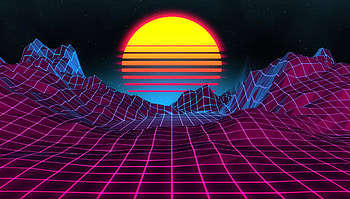 Retro Sunrise , retro, artist, artwork, digital-art HD wallpaper