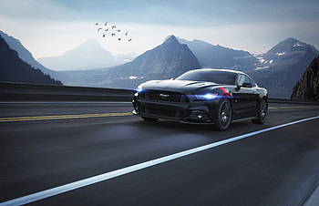 Black Ford Mustang 2020, ford-mustang, cars, artstation HD wallpaper
