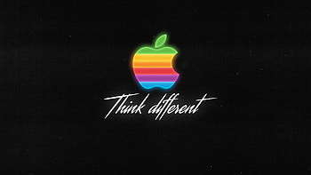 Rainbow-striped, Apple Logo HD wallpaper