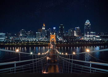Cities, Building, Night City, Bridge, Glow HD wallpaper