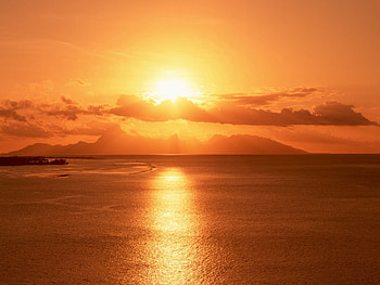 Nature, Sunset, Sea, Sun, Water Surface, Evening HD wallpaper