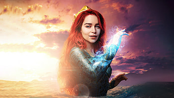 Emilia Clarke As Mera, emilia-clarke, mera, superheroes, artist, artwork, digital-art, artstation HD wallpaper