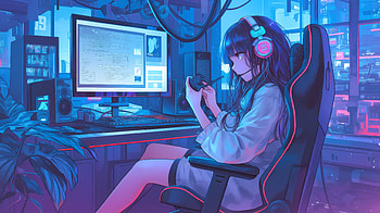 Aesthetic Gaming Lofi: of an Anime Girl, lofi, anime girl HD wallpaper