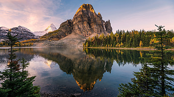Mountain Lake Reflection, reflection, water, lake, mountain HD wallpaper