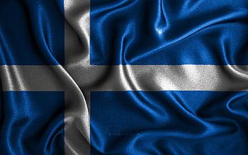 Shetland flag, , silk wavy flags, scottish counties, Flag of Shetland, Day of Shetland, fabric flags, 3D art, Shetland, Europe, Counties of Scotland, Shetland 3D flag, Scotland HD wallpaper