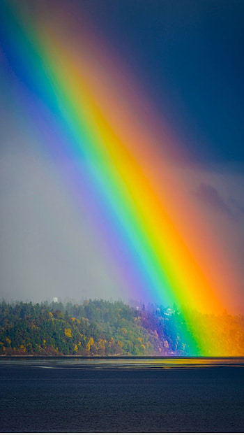 Rainbow, Rainy Rainbow HD phone wallpaper