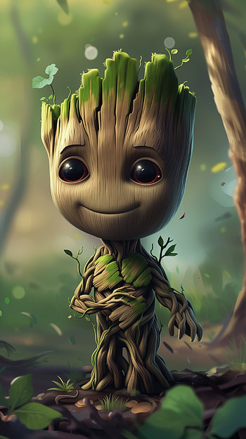 Groot Marvel Comics Animated, Groot, Marvel Comics HD phone wallpaper