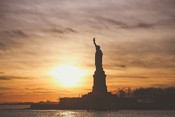 Cities, Sunset, Statue Of Liberty, Usa, United States, Sculpture, America HD wallpaper