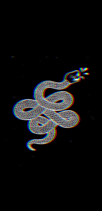 Glitch snake, art, neon HD phone wallpaper