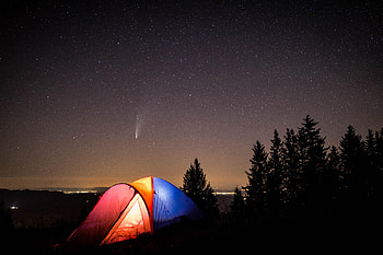 Nature, Mountains, Night, Miscellanea, Miscellaneous, Starry Sky, Tent, Camping, Campsite HD wallpaper