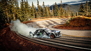 Ken Block Makes 1,400 Hp Hoonicorn Mustang Dance Up Pikes Peak HD wallpaper