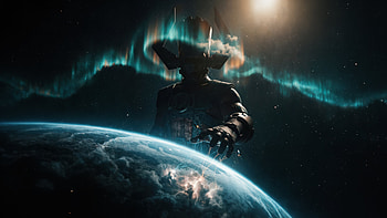 Galactus: Aurora Borealis Over Earth — Supervillain, Supervillain, Earth, Galactus, Aurora Borealis HD wallpaper