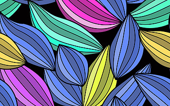 colorful leaves, , vector textures, abstract leaves background, leaves texturs, background with leaves HD wallpaper