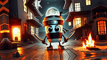 : Italian Brainrot Cappuccino Assassino in Action, Italian Brainrot HD wallpaper