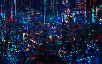 abstract cityscapes, , creative, cartoon city, abstract nightscapes, artwork, 3D buildings HD wallpaper