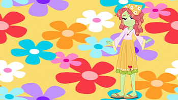 EG Tree Hugger , colorful, hippie, Tree Hugger, mlp, My Little Pony Friendship is Magic, sandles, Movies, cute, dress, Equestria Girls, TV Series, My Little Pony, girl, Friendship is Magic, bandanna, kawaii, Cartoons, Friendship, nature, flowers HD wallpaper