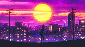 City Lights Retrowave , outrun, retrowave, synthwave, artist, artwork, digital-art HD wallpaper