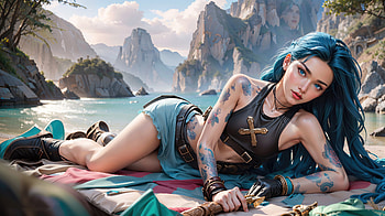 Jinx League Of Legends 2024, jinx-league-of-legends, league-of-legends, fantasy-girls, games, deviantart, video-games HD wallpaper