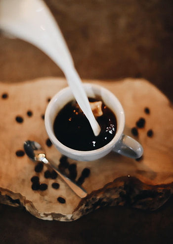 Food, Coffee, Cup, Coffee Beans, Milk HD phone wallpaper