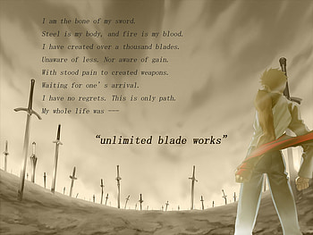 Fate Stay Night, night, stay, sword, fate, desert, war HD wallpaper