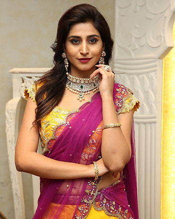 Varshini sounderajan, sari, hair HD phone wallpaper