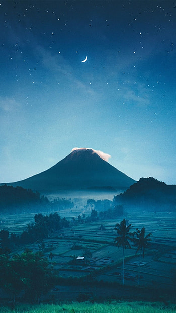 Mountain paradise Bali, Serene landscapes, Nature's wonders, Majestic mountains HD phone wallpaper