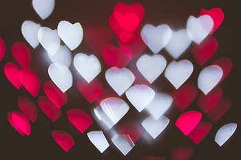 Abstract, Hearts, Glare, Texture HD wallpaper